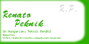renato peknik business card