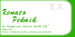 renato peknik business card